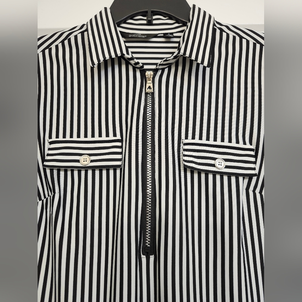 NWOT Pinstriped Shirt Dress By Mlle Gabrielle